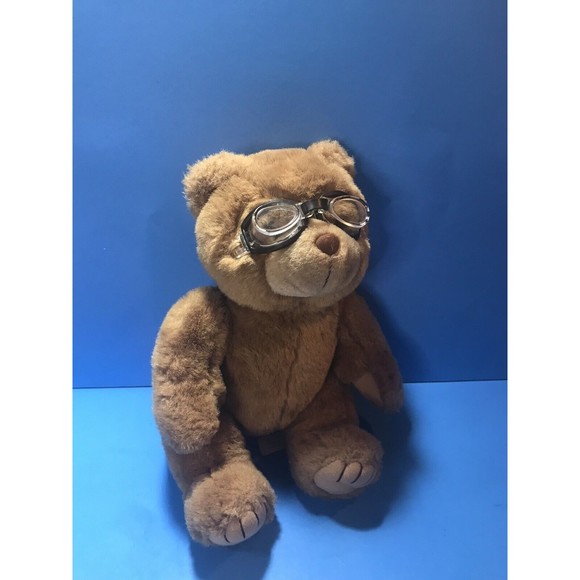 Plush Bear With Goggles Aviator Pilot Artistic Toy Company 10" Tall - Picture 3 of 6